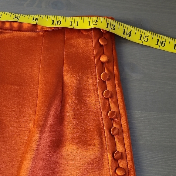 ZARA Orange satin high waist mini skirt - Picture 10 of 11